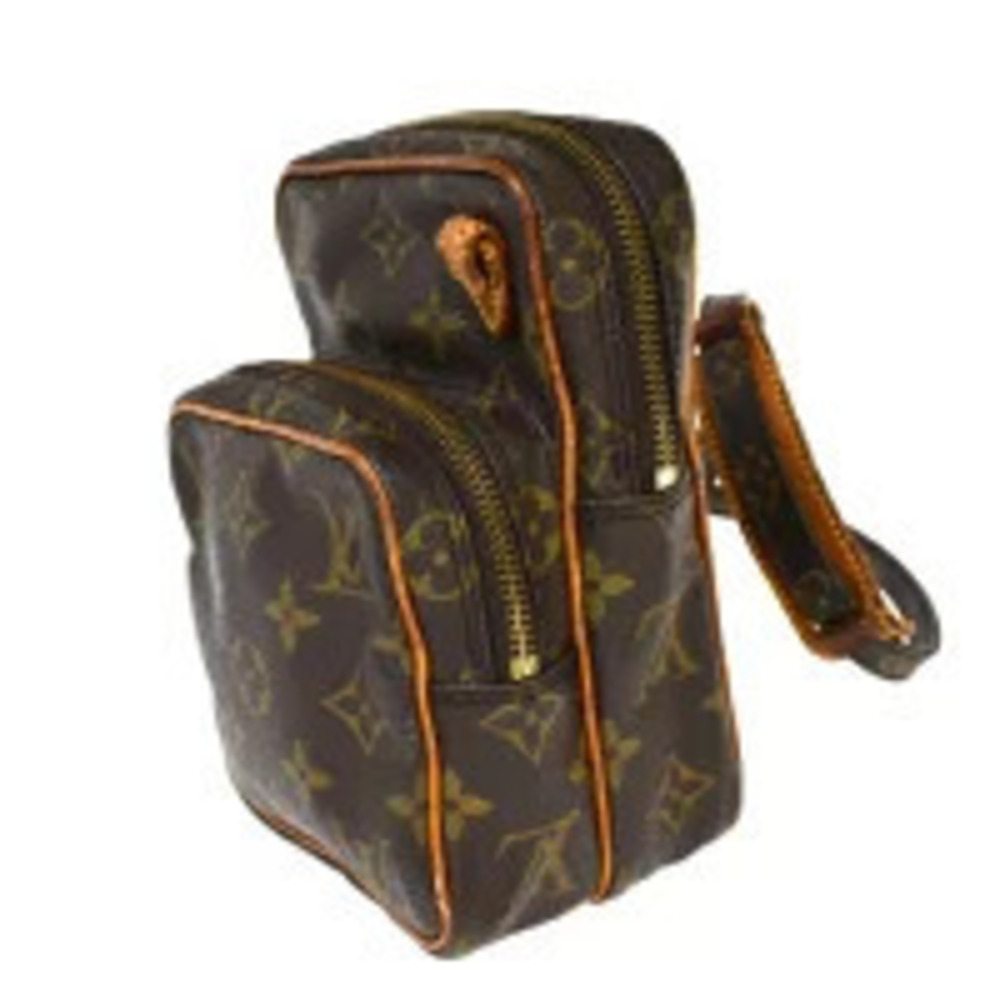 Louis Vuitton Leather Bag Monogram Amazon Shoulder Brown